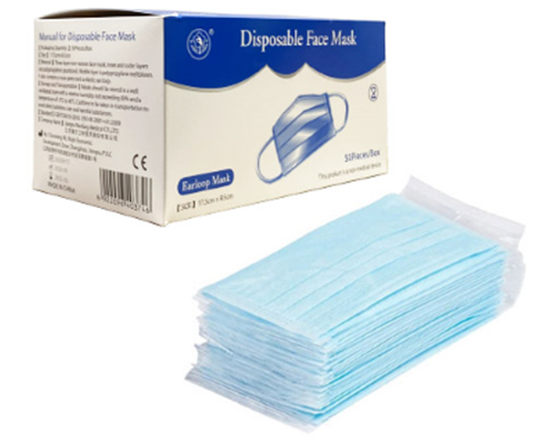 Disposable Protective Mask - azzurre, 50 pz.